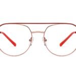 Copper Red Full Rim Round Eyeglasses