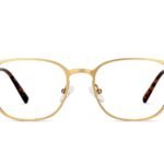 Gold Full Rim Square Eyeglasses