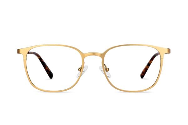 Gold Full Rim Square Eyeglasses