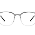 Grey Transparent Full Rim Rectangle Eyeglasses
