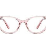 Pink Transparent Full Rim Cat Bold Eye Eyeglasses