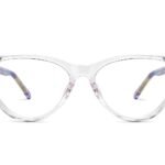 Purple Transparent Full Rim Cat Eye Eyeglasses