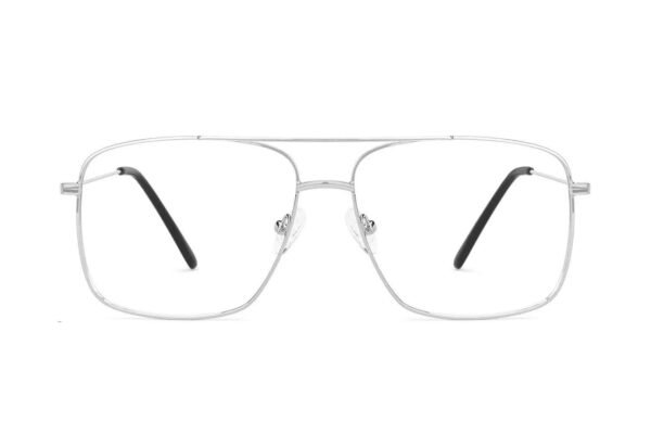 Silver Full Rim Square Sunglasses