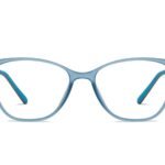 Sky Blue Full Rim Rectangle Eyeglasses