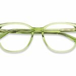 Green Transparent Full Rim Wayfarer Eyeglasses