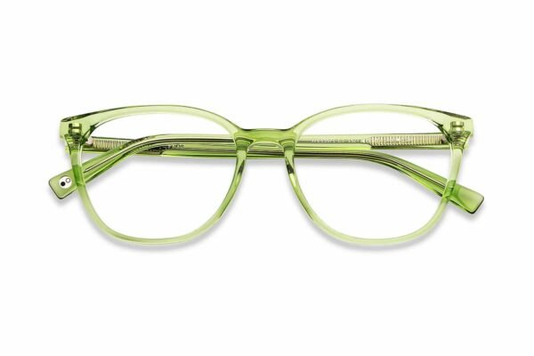Green Transparent Full Rim Wayfarer Eyeglasses